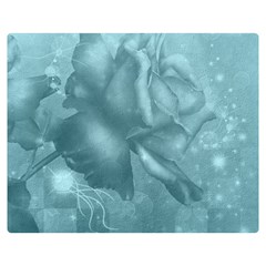 Wonderful Blue Soft Roses Double Sided Flano Blanket (medium)  by FantasyWorld7