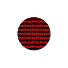 Blood Red And Black Halloween Nightmare Stripes  Golf Ball Marker (4 Pack) by PodArtist