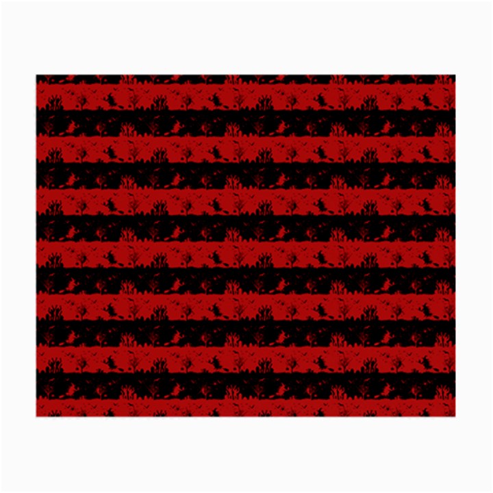 Blood Red and Black Halloween Nightmare Stripes  Small Glasses Cloth