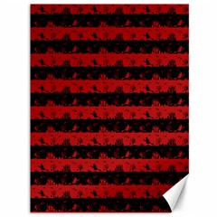 Blood Red And Black Halloween Nightmare Stripes  Canvas 36  X 48  by PodArtist