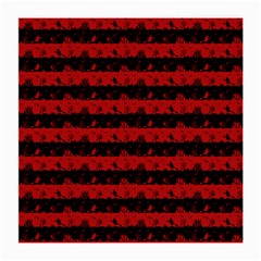 Blood Red And Black Halloween Nightmare Stripes  Medium Glasses Cloth by PodArtist