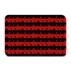 Blood Red And Black Halloween Nightmare Stripes  Plate Mats by PodArtist