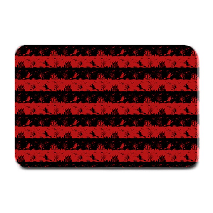 Blood Red and Black Halloween Nightmare Stripes  Plate Mats