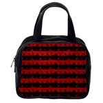 Blood Red and Black Halloween Nightmare Stripes  Classic Handbag (One Side) Front