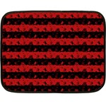 Blood Red and Black Halloween Nightmare Stripes  Fleece Blanket (Mini) 35 x27  Blanket