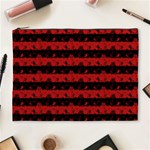 Blood Red and Black Halloween Nightmare Stripes  Cosmetic Bag (XL) Front