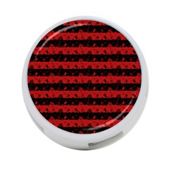 Blood Red And Black Halloween Nightmare Stripes  4-port Usb Hub (one Side) by PodArtist