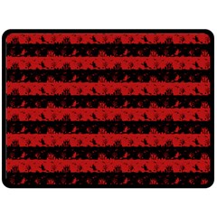 Blood Red And Black Halloween Nightmare Stripes  Fleece Blanket (large)  by PodArtist