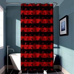 Blood Red And Black Halloween Nightmare Stripes  Shower Curtain 36  X 72  (stall)  by PodArtist