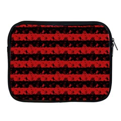 Blood Red And Black Halloween Nightmare Stripes  Apple Ipad 2/3/4 Zipper Cases by PodArtist