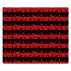 Blood Red And Black Halloween Nightmare Stripes  Double Sided Flano Blanket (small)  by PodArtist