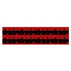 Blood Red And Black Halloween Nightmare Stripes  Satin Scarf (oblong) by PodArtist