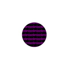 Zombie Purple And Black Halloween Nightmare Stripes  1  Mini Buttons by PodArtist