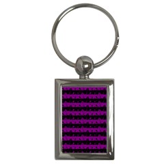 Zombie Purple And Black Halloween Nightmare Stripes  Key Chains (rectangle)  by PodArtist