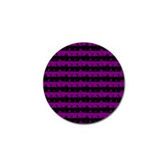 Zombie Purple And Black Halloween Nightmare Stripes  Golf Ball Marker (10 Pack) by PodArtist