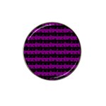 Zombie Purple and Black Halloween Nightmare Stripes  Hat Clip Ball Marker Front