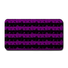 Zombie Purple And Black Halloween Nightmare Stripes  Medium Bar Mats by PodArtist