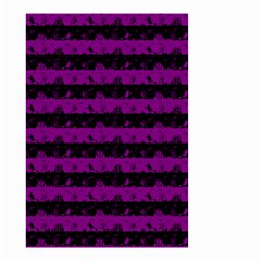 Zombie Purple And Black Halloween Nightmare Stripes  Small Garden Flag (two Sides) by PodArtist