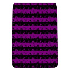 Zombie Purple And Black Halloween Nightmare Stripes  Removable Flap Cover (l) by PodArtist