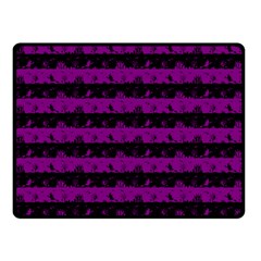 Zombie Purple And Black Halloween Nightmare Stripes  Double Sided Fleece Blanket (small)  by PodArtist