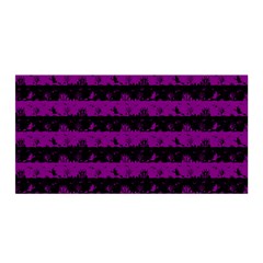 Zombie Purple And Black Halloween Nightmare Stripes  Satin Wrap by PodArtist