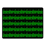 Alien Green and Black Halloween Nightmare Stripes  Fleece Blanket (Small) 50 x40  Blanket Front