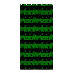 Alien Green And Black Halloween Nightmare Stripes  Shower Curtain 36  X 72  (stall)  by PodArtist