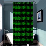 Alien Green and Black Halloween Nightmare Stripes  Shower Curtain 36  x 72  (Stall)  Curtain(36 X72 ) - 33.26 x66.24  Curtain(36 X72 )