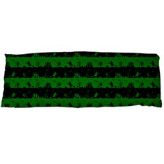 Alien Green And Black Halloween Nightmare Stripes  Body Pillow Case Dakimakura (two Sides) by PodArtist