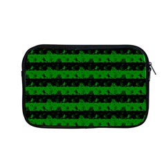 Alien Green And Black Halloween Nightmare Stripes  Apple Macbook Pro 13  Zipper Case by PodArtist