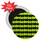 Slime Green and Black Halloween Nightmare Stripes  2.25  Magnets (100 pack)  Front