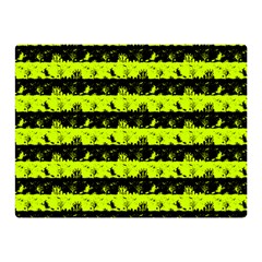 Slime Green And Black Halloween Nightmare Stripes  Double Sided Flano Blanket (mini)  by PodArtist