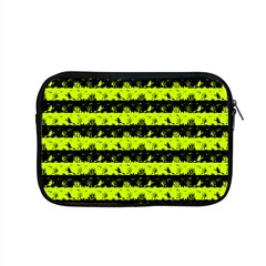 Slime Green And Black Halloween Nightmare Stripes  Apple Macbook Pro 15  Zipper Case by PodArtist