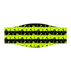 Slime Green And Black Halloween Nightmare Stripes  Stretchable Headband by PodArtist