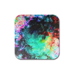 3d Paint                                            Rubber Square Coaster (4 Pack by LalyLauraFLM