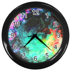 3d Paint                                            Wall Clock (black) by LalyLauraFLM