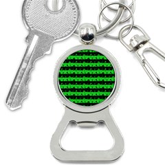 Monster Green And Black Halloween Nightmare Stripes  Bottle Opener Key Chains by PodArtist