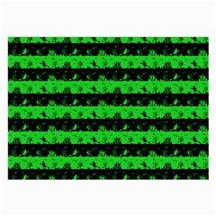 Monster Green And Black Halloween Nightmare Stripes  Large Glasses Cloth by PodArtist