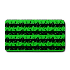 Monster Green And Black Halloween Nightmare Stripes  Medium Bar Mats by PodArtist