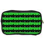 Monster Green and Black Halloween Nightmare Stripes  Toiletries Bag (Two Sides) Front