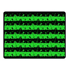 Monster Green And Black Halloween Nightmare Stripes  Fleece Blanket (small) by PodArtist