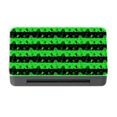 Monster Green And Black Halloween Nightmare Stripes  Memory Card Reader With Cf by PodArtist