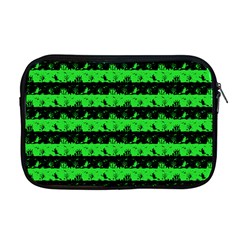 Monster Green And Black Halloween Nightmare Stripes  Apple Macbook Pro 17  Zipper Case by PodArtist