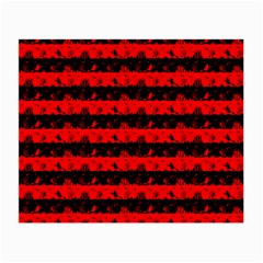 Red Devil And Black Halloween Nightmare Stripes  Small Glasses Cloth by PodArtist