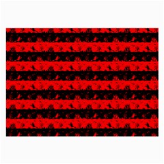 Red Devil And Black Halloween Nightmare Stripes  Large Glasses Cloth (2-side) by PodArtist