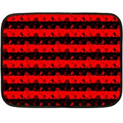 Red Devil And Black Halloween Nightmare Stripes  Double Sided Fleece Blanket (mini)  by PodArtist