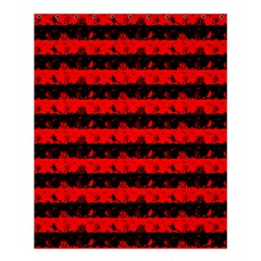 Red Devil And Black Halloween Nightmare Stripes  Shower Curtain 60  X 72  (medium)  by PodArtist