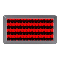 Red Devil And Black Halloween Nightmare Stripes  Memory Card Reader (mini) by PodArtist