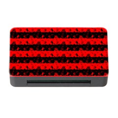 Red Devil And Black Halloween Nightmare Stripes  Memory Card Reader With Cf by PodArtist