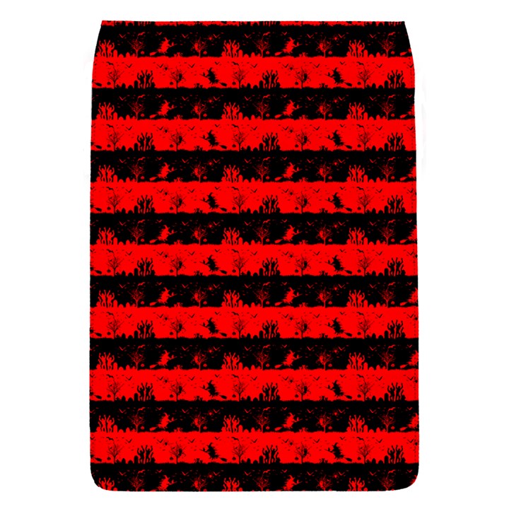 Red Devil and Black Halloween Nightmare Stripes  Removable Flap Cover (S)